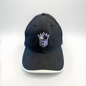Vintage Sports Specialties Mens Black White NBA Sacramento Kings Strapback Hat